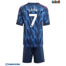 Camisa de Futebol Arsenal Bukayo Saka #7 Equipamento Secundário Infantil 2025-26 Manga Curta (+ Calças curtas)